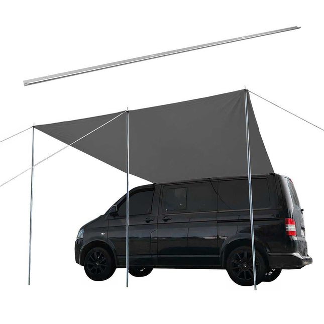 Sonnensegel Kederschiene Vorzelt Satz für VW T7 Transporter Caravelle L1 Silber