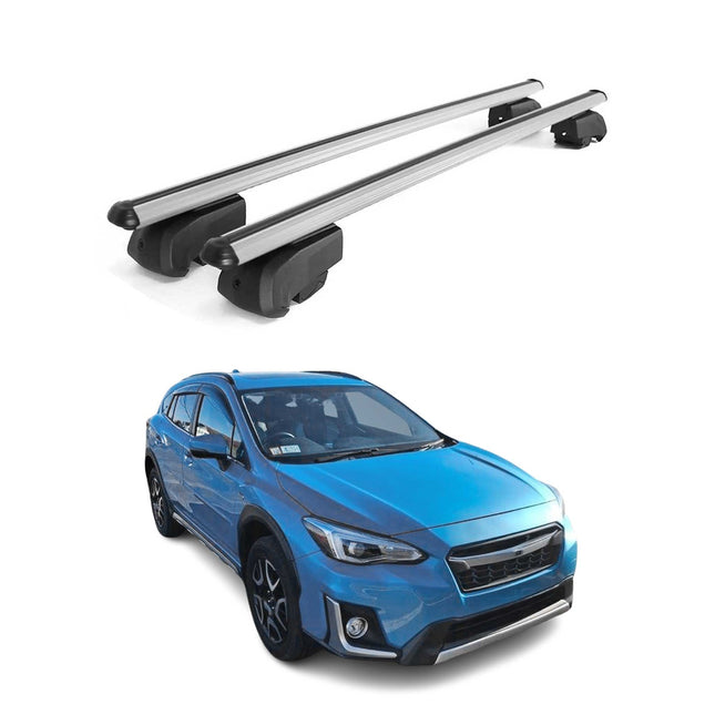 Dachträger Gepäckträger für Subaru Crosstrek Hybrid 2019-2023 ABE Alu Grau