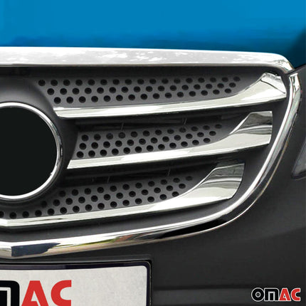 Kühlergrill Leisten Grillleisten für Mercedes V Klasse W447 2014-2019 Chrom 7x