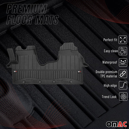 OMAC Gummi Fußmatten für Renault Trafic 2014-2026 Premium TPE Automatten 1tlg