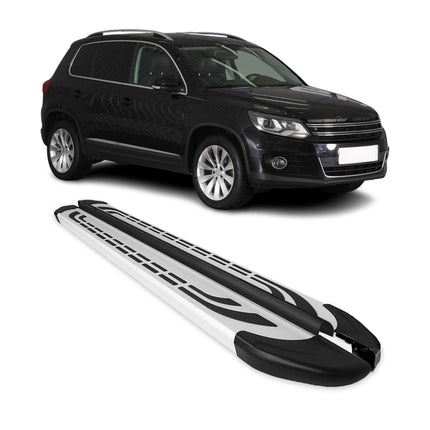 Trittbretter Seitenschweller Seitenbretter für VW Tiguan 2007-2016 Alu Grau