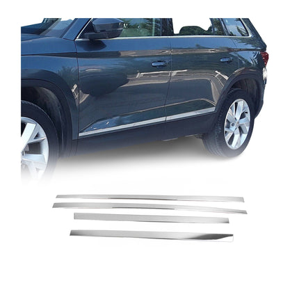 Seitentürleiste Türleisten Türschutzleiste für Skoda Kodiaq 2016-2024 Chrom 4x