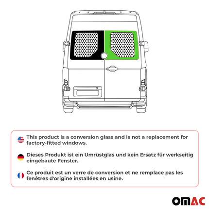 Heckscheibe Fenster für VW Crafter 2017-2026 Doppelflügeltür Hinten Rechts L2 L3