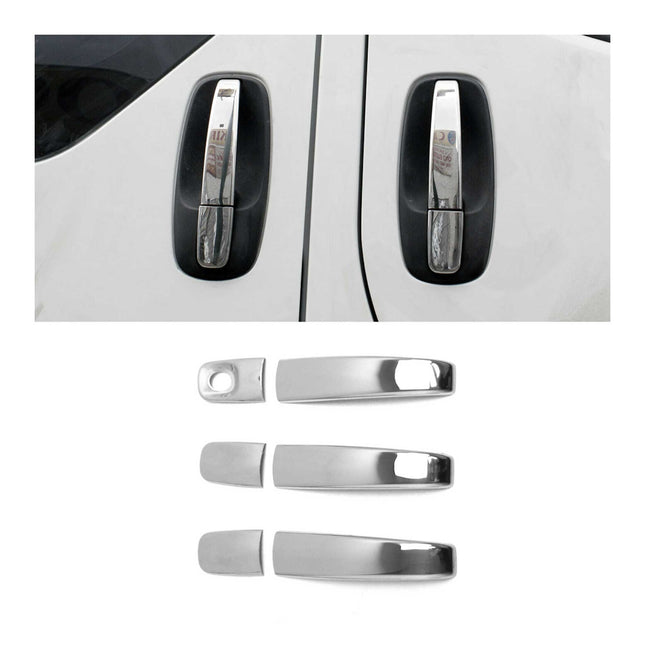 Türgriff Blende Türgriffkappen für Opel Vivaro A 2001-2014 Edelstahl Silber 6tlg