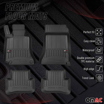 OMAC Gummi Fußmatten für Mercedes C Klasse W204 S204 T-Model 2007-2014 Premium