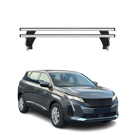 Menabo Dachträger Grundträger für Peugeot 5008 II Facelift 2020-2024 Alu Grau 2x