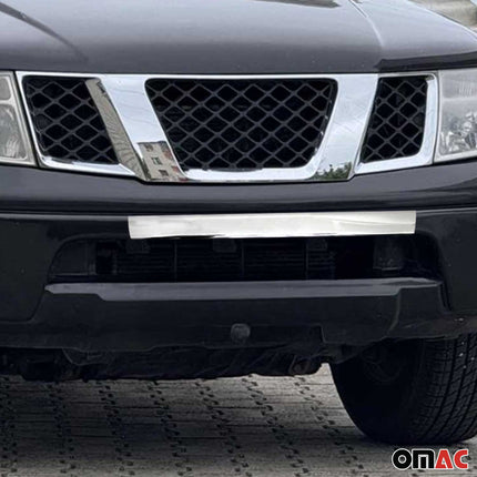 Kühlergrill Leisten Grillleisten für Nissan Navara 2005-2015 Edelstahl Chrom