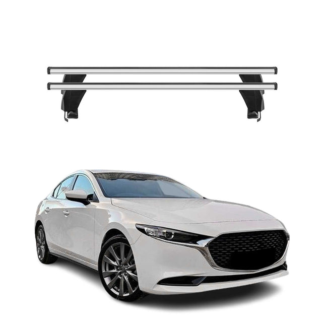 Menabo Dachträger Grundtäger für Mazda 3 BP 2019-2026 50kg Alu Silber 2 tlg