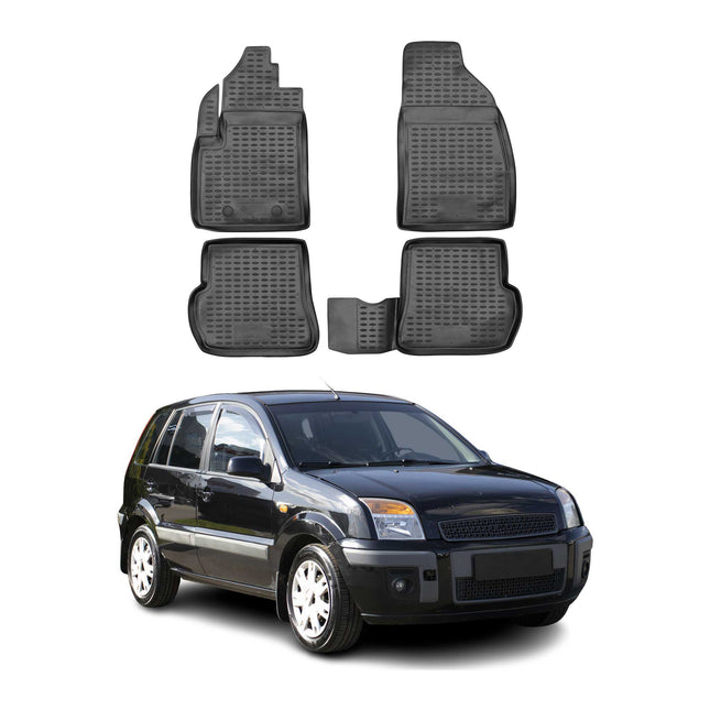 OMAC Gummimatten Fußmatten für Ford Fusion FL 2005-2012 Automatten Schwarz 4x