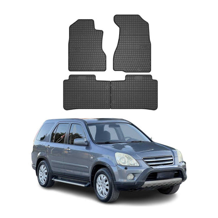 OMAC Gummi Fußmatten für Honda CRV 2002-2006 Automatten Gummi Schwarz 4tlg