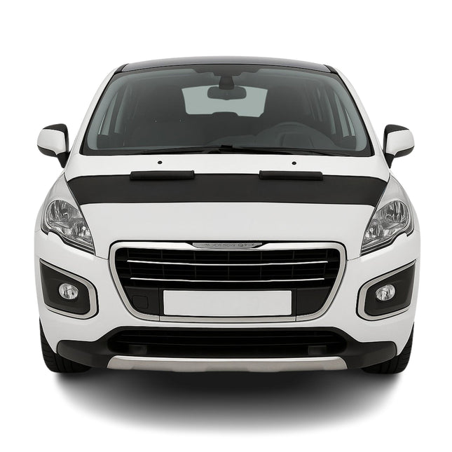 Haubenbra Steinschlagschutz Bonnet Bra für Peugeot 3008 2013-2016 Schwarz Halb