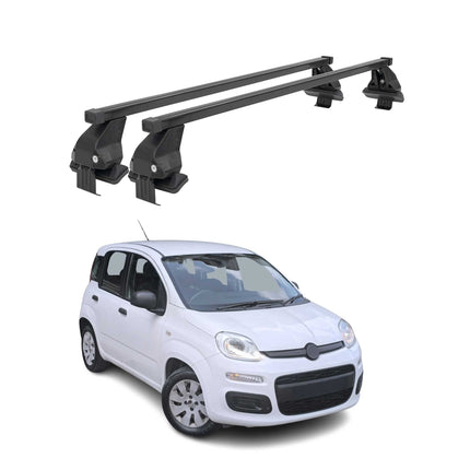 Menabo Dachträger Grundtäger für Fiat Panda 2012-2026 50kg Stahl Schwarz 2 tlg