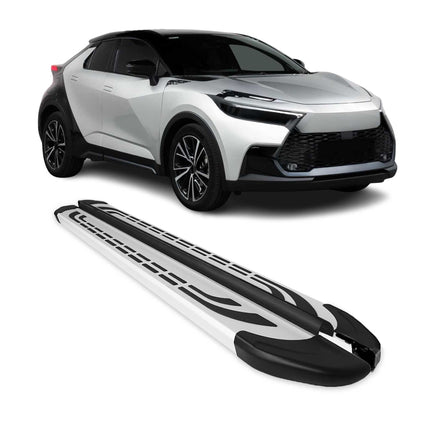 Trittbretter Seitenschweller für Toyota C-HR AX20 2023-2026 Alu Grau