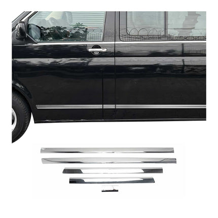 Seitentürleiste Türschutz für VW Transporter T5 2003-2015 LHD Kurzer Chrom 5x