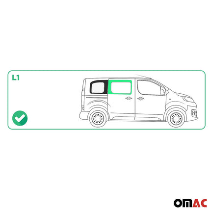 Seitenfenster Sicherheitsglas für Fiat Scudo 2022-2026 Rechts L1 Schwarz