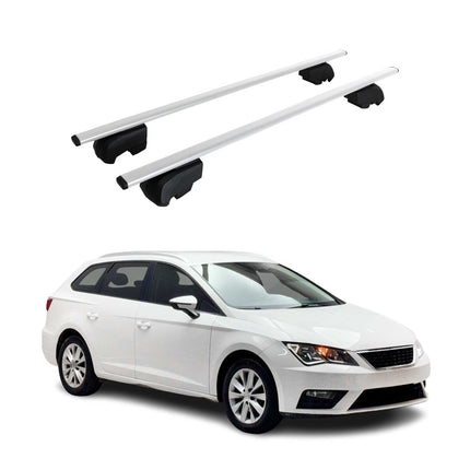 Dachträger Gepäckträger für Seat Leon 2014-2020 Grundträger ABE Metall Silber