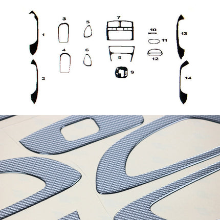 Innenraum Dekor Cockpit für Hyundai Santa Fe 2002-2006 Carbon Optik 14tlg