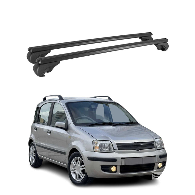 Dachträger Grundtäger für Fiat Panda 2003-2012 75kg Aluminium Silber 2 tlg