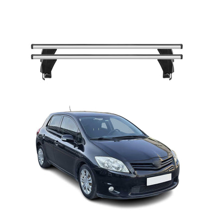 Menabo Dachträger Grundtäger für Toyota Auris mk1 2006-2012 50kg Alu Silber 2x