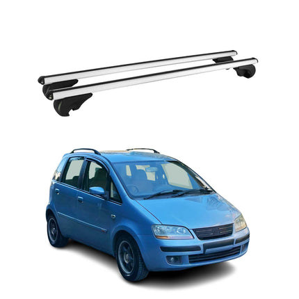 Dachträger Grundtäger für Fiat Idea 2003-2012 75kg Aluminium Silber 2 tlg