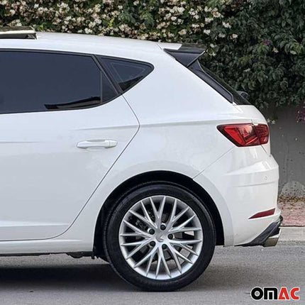 Heckscheiben Seitenspoiler Verkleidung für Seat Leon 2012-2020 Schwarz Glänzend