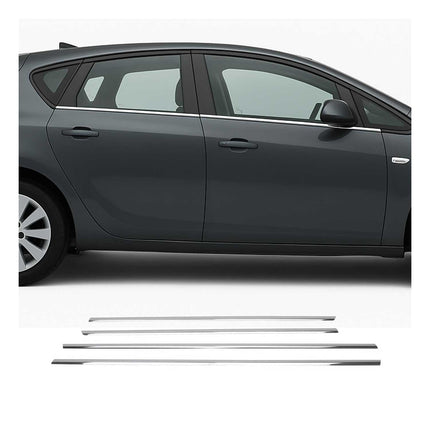 Fensterleisten Zierleisten für Opel Astra J 2009-2015 Edelstahl Chrom 4tlg