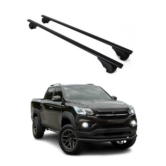 Dachträger Grundtäger für SsangYong Grand Musso 2018-2026 75kg Metall Schwarz 2x