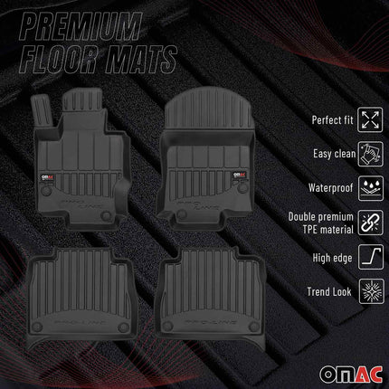 OMAC Gummi Fußmatten für Mercedes GLE V167 2019-2024 Premium Gummi Schwarz 4tlg