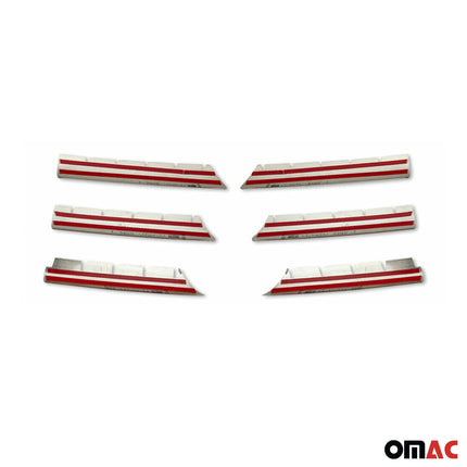 Kühlergrill Leisten Grillleisten für Renault Megane 2002-2006 Edelstahl Chrom 6x