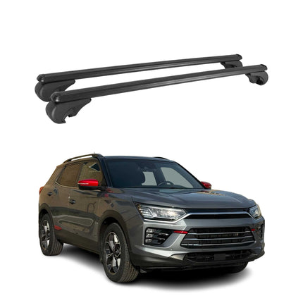 Dachträger für Ssangyong Korando 2011-2019 Gepäckträger Grundträger Alu Schwarz