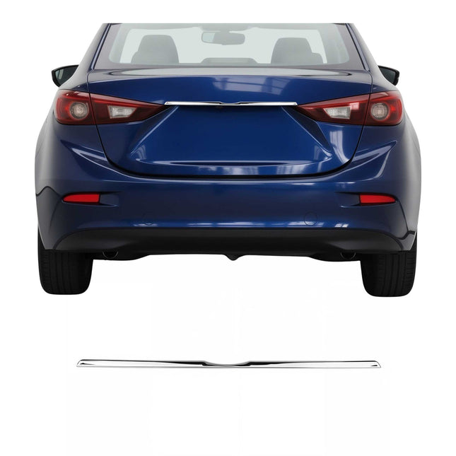 Kofferraumleiste Heckleiste für Mazda 3 Limo 2013-2019 Edelstahl Glanz Chrom 1x