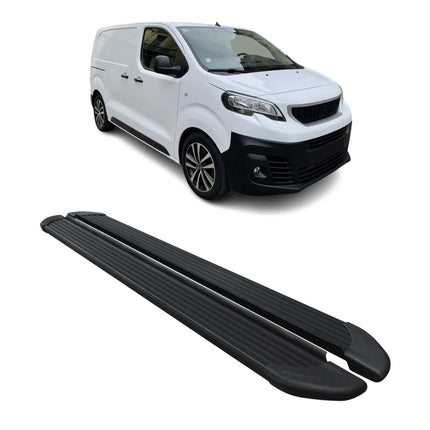 Trittbretter für Peugeot Expert Traveller 2016-2026 L1 Kurzer Alu Schwarz