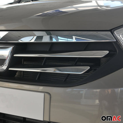 Kühlergrill Leiste Grillleisten für Dacia Dokker Express 2012-21 Edelstahl Chrom