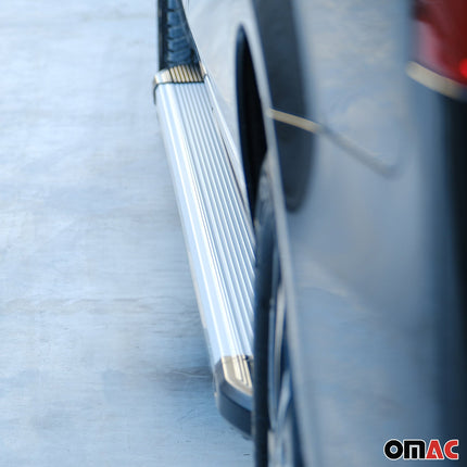 Alu Seitenschweller Trittbretter für Citroen Berlingo L1 2008-2018 Silber 2x