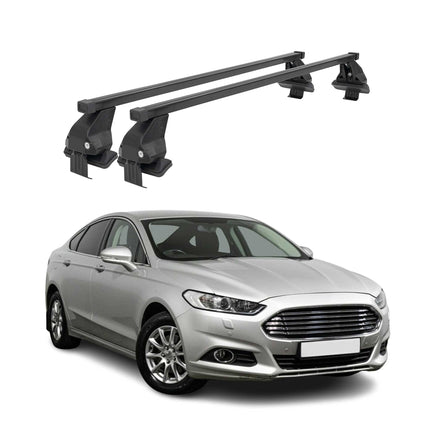 Menabo Dachträger für Ford Mondeo Stufenheck Liftback 2014-2022 50kg Schwarz 2x