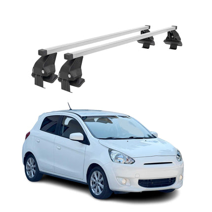 Menabo Dachträger für Mitsubishi Space Star mk2 2013-2016 Pre-FL 50kg Silber 2x