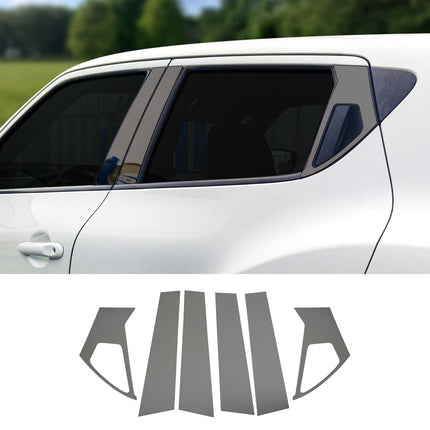 B-Säule Türsäulen Verkleidung für Nissan Juke 2010-2019 Edelstahl Dunkel 6tlg