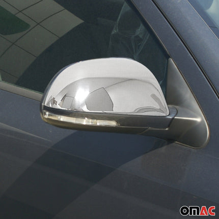 Spiegelkappen Spiegelabdeckung für Skoda Octavia 2009-2013 Edelstahl Chrom 2tlg