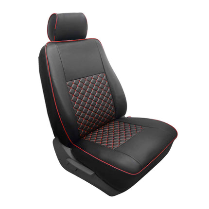 Sitzbezüge Schonbezüge für Ford Transit 2000-2014 Kunstleder Schwarz Rot
