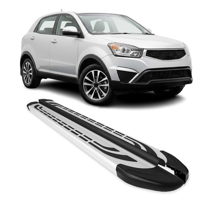 Trittbretter Seitenschweller Seitenbretter für Ssangyong Korando C 2011-2019 Alu