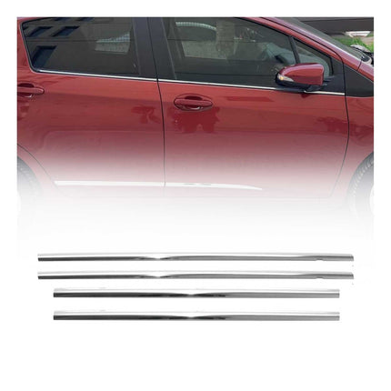 Fensterleisten Zierleisten für Toyota Yaris Schrägheck 2012-2020 Edelstahl 4tlg