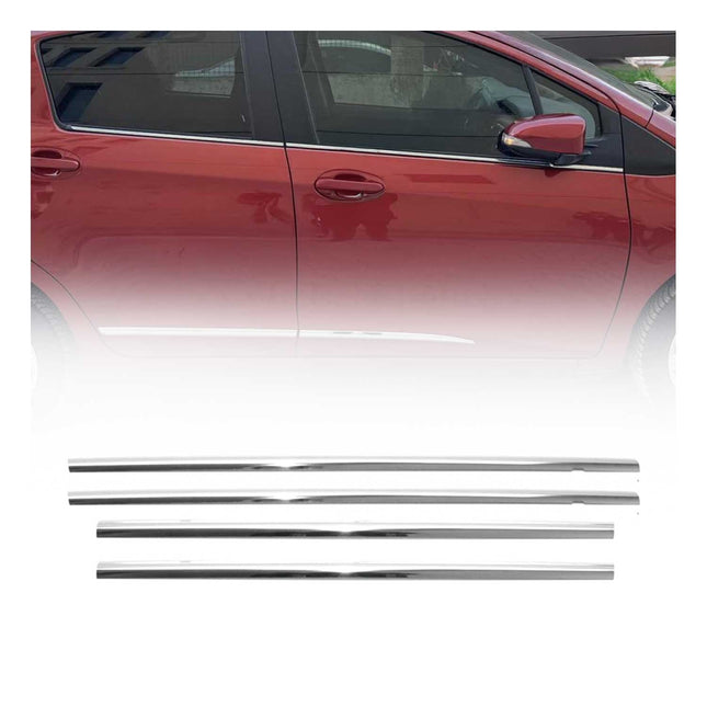 Fensterleisten Zierleisten für Toyota Yaris Schrägheck 2012-2020 Edelstahl 4tlg
