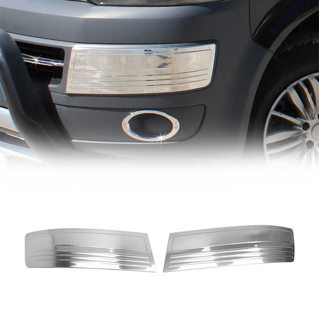 Kühlergrill Leiste Grillleisten für VW Transporter T5 2009-15 Edelstahl Chrom 2x