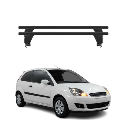 Menabo Dachträger Grundtäger für Ford Fiesta 2002-2008 3tür 50kg Alu Schwarz 2x