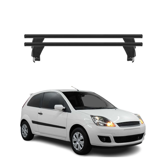 Menabo Dachträger Grundtäger für Ford Fiesta 2002-2008 3tür 50kg Alu Schwarz 2x