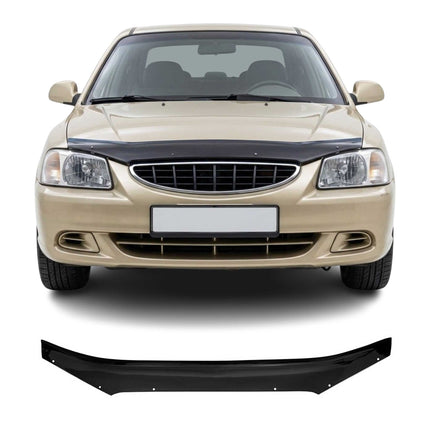 Motorhaube Deflektor Insektenschutz für Hyundai Accent 2000-2012 Dunkel
