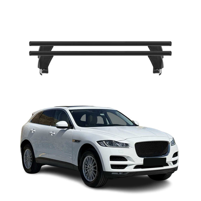 Menabo Dachträger Grundtäger für Jaguar F-Pace 2016-2025 50kg Alu Schwarz 2 tlg