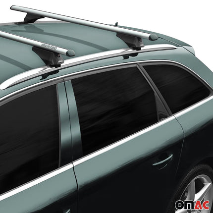 Menabo Dachträger für Land Rover Discovery 5 L462 2017-2026 Pre-FL Alu Silber 2x