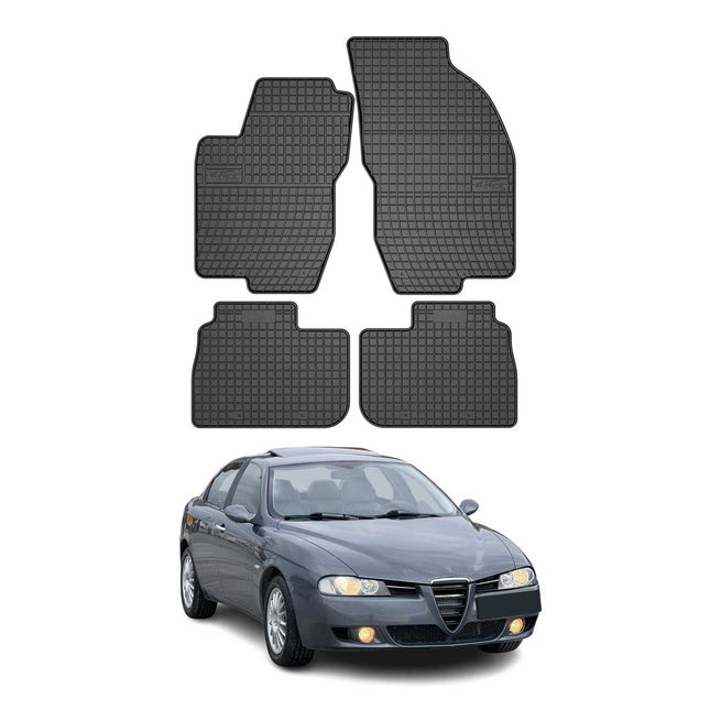 OMAC Gummi Fußmatten für Alfa Romeo 156 156 Sportwagon 1997-2006 Schwarz 4x