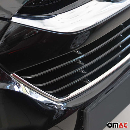 Kühlergrill Leisten Grillleisten für Hyundai ix35 2010-2015 Gebürstet Chrom 1tlg